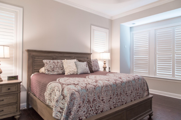 Fort Lauderdale bedroom with light block shutters